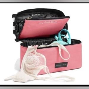 Victoria's Secret Sexy Little Things Striped Canvas Organizer Bag